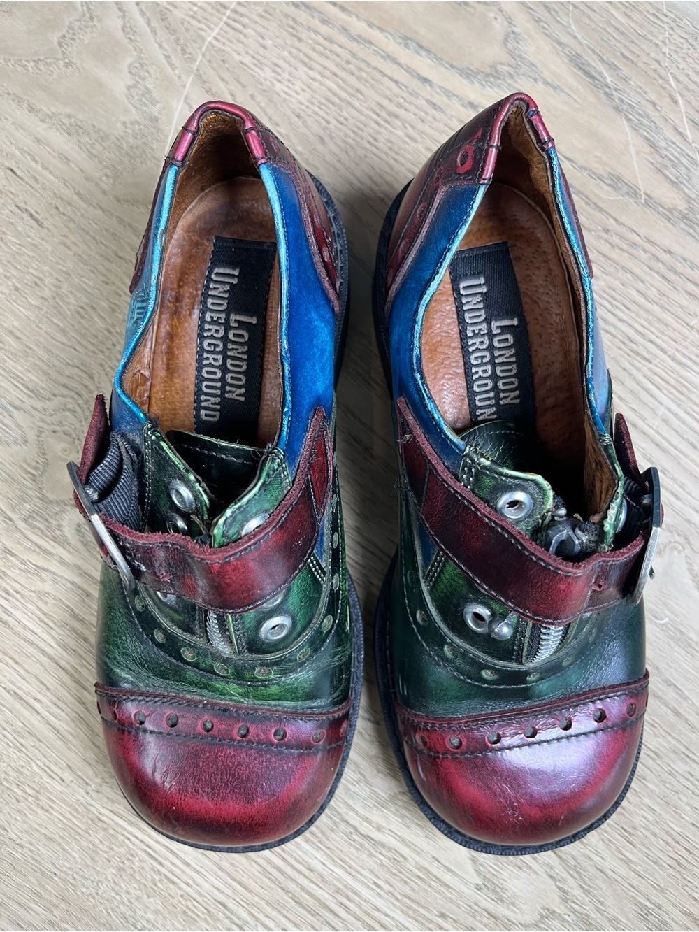 Vintage London Underground Chunky Platform Oxford Mary Jane Creepers Y2K 90s - Picture 5 of 9